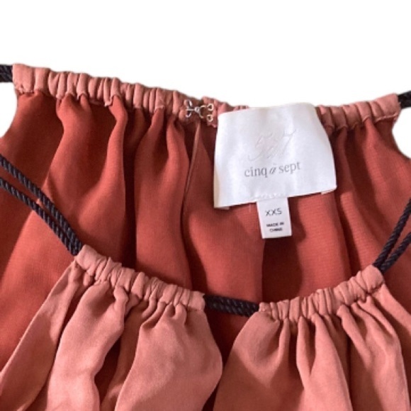 Cinq A Sept Lotus Peplum Silk Halter Top - Picture 7 of 12